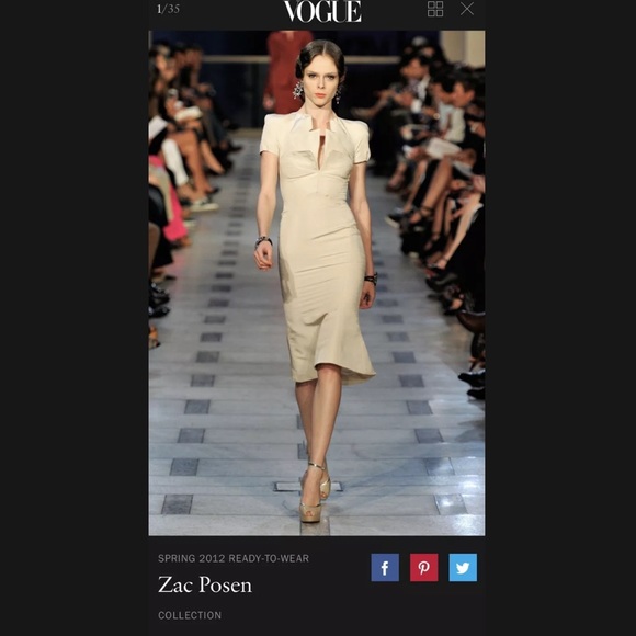 Spring 2012 Runway Zac Posen Navy Dress, Sz 4 - Picture 10 of 11